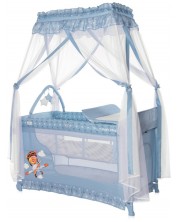 Dječji krevetić Lorelli Magic Sleep - Adventure, plavi -1