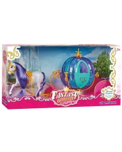 Dječja igračka Felyx Toys - Kočija za lutke s konjem