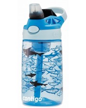 Dječja boca Contigo Cleanable Sharks - 420 ml, plava