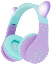 Dječje slušalice PowerLocus - P1 Ears, bežične, ljubičaste -1