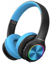 Dječje slušalice PowerLocus - PLED, bežične, crno/plave -1