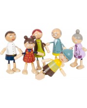 Dječje drvene lutke Small Foot  - Obitelj, 6 komada