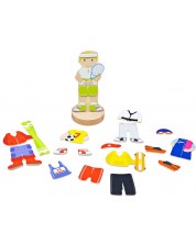 Dječja igračka Bigjigs – Magnetska lutka za odijevanje, sport -1