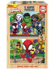 Dječja slagalica Educa od 2 x 25 dijelova - Spider-Man i njegovi prijatelji