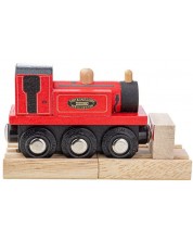 Dječja drvena igračka Bigjigs – Parna lokomotiva