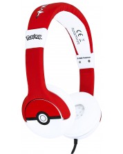 Dječje slušalice OTL Technologies - Pokemon Pokeball, crvene -1