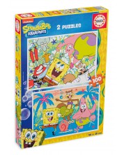 Dječja slagalica Educa od 2 x 100 dijelova - Spongebob -1