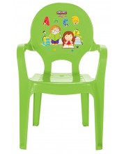 Dječja stolica Pilsan - Zelena, sa slovima -1