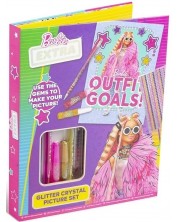 Dječji set Barbie - Napravite sliku brokatom i kristalima