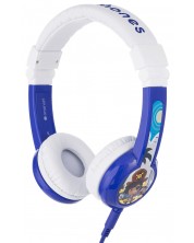Dječje slušalice s mikrofonom BuddyPhones - Explore, plavo/bijele -1