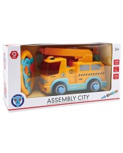 Dječja igračka za sastavljanje Ocie Assembly City - Kamion s dizalicom, R/C -1