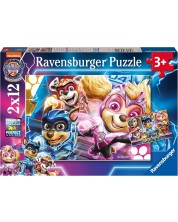 Dječja slagalica Ravensburger od 2 x 12 dijelova - Paw Patrol: Super film -1