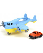 Dječja igračka Green Toys – Kargo avion, s autićem, plavi -1