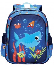 Dječji ruksak S. Cool - Shark, s 1 pretincem, plavi