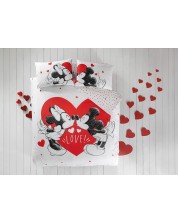 Set za spavaću sobu TAC Licensed - Minnie & Mickey Heart, 100% pamuk