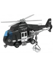 Dječja igračka Raya Toys - Policijski helikopter, crne boje -1