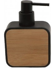 Dozator za tekući sapun Inter Ceramic - Ninel, crni/bambus