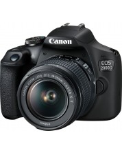 DSLR fotoaparat Canon - EOS 2000D, EF-S 18-55mm, SB130, crni -1