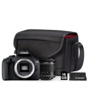 DSLR fotoaparat Canon - EOS 4000D, EF-S18-55mm, SB130, crni