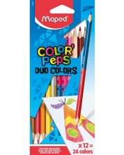 Dvostruke olovke u boji Maped Color Peps - 12 olovaka, 24 boje