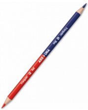 Dvobojna trokutasta olovka Ars Una - Crvena i plava -1