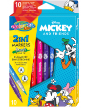 Dvostrani markeri Colorino Disney - Mickey and Friends, 10 boja