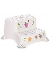 Dupla kupaonska stepenica Lorelli - Hippo, White-Grey -1