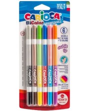 Dvobojni flomasteri Carioca Bi-Color - 6 komada, super perivi -1