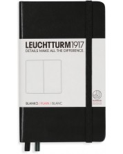 Džepni rokovnik Leuchtturm1917 - A6, bijele stranice, Black