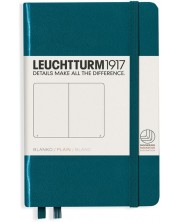 Džepna bilježnica Leuchtturm1917 - A6, bijele stranice, Pacific Green