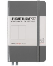Džepna bilježnica Leuchtturm1917 - A6, bijele stranice, Anthracite