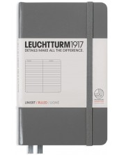 Džepna bilježnica Leuchtturm1917 - A6, s linijama, Anthracite