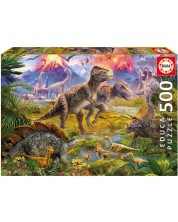 Puzzle Educa od 500 dijelova - Susret dinosaura