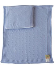 Set podloga s jastukom za kolica EKO - Plava -1