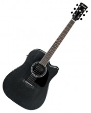 Elektroakustična gitara Ibanez - AW84CE Open Pore, Weathered Black -1