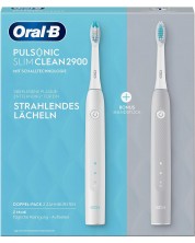 Set električnih četkica za zube Oral-B - Pulsonic Slim Clean 2900, siva/bijela -1