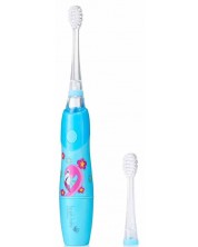 Električna četkica za zube Brush Baby - Kidzsonic, Flamingo, s baterijama i 2 vrha -1