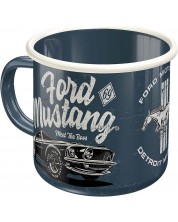Emajlirana šalica Nostalgic Art Ford Mustang - Meet The Boss -1