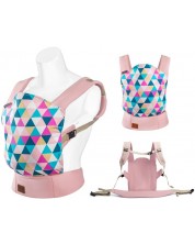 Ergonomski ruksak za bebe KinderKraft - Nino, ružičasti -1