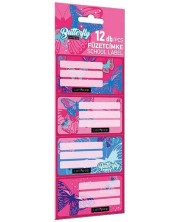 Školske naljepnice Card Pink Butterfly - 12 komada -1