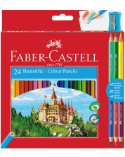 Set olovaka u boji Faber-Castell - Dvorac, 24+6 boja + šiljilo