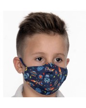 Dječja zaštitna maska ​​- Cosmos, dvoslojna, s metalnim stekom, 6-12 godina