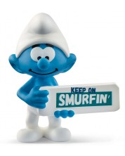 Figurica Schleich The Smurfs - Štrumpf s natpisom "Štrumpfiraj" -1