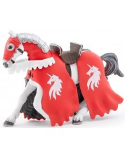 Figurica Papo The Medieval Era - Viteški konj, crveni -1