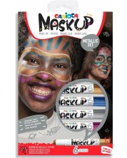Flomasteri za lice Carioca Mask up - Metalik, 6 boja -1