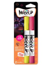 Flomasteri za lice Carioca Mask up - Neon, žuta i roza -1