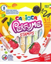 Flomasteri Carioca Stamp - 8 boja s pečatom, mirisni