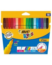 Flomasteri BIC Kids Visa - 18 boja