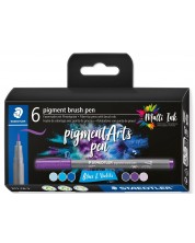 Set flomastera Staedtler Pigment Brush 371 - 6 plavih boja