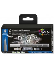 Flomasteri Staedtler Pigment Soft Brush 372 - 6 boja